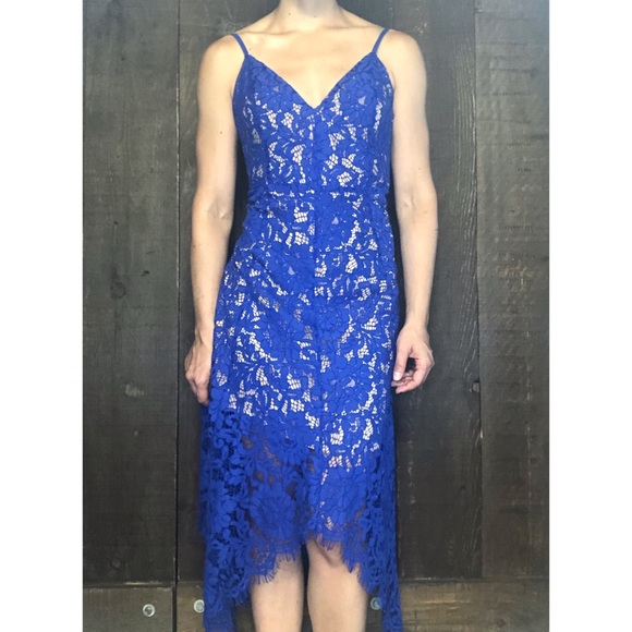 Lulus One Wish Royal Blue Lace Midi Dress XS - Picture 6 of 13